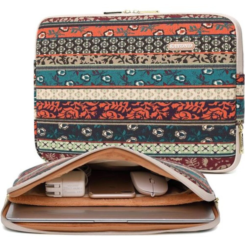 EUC Padded Laptop Sleeve Case - Water-Resistant 13.3 Inch